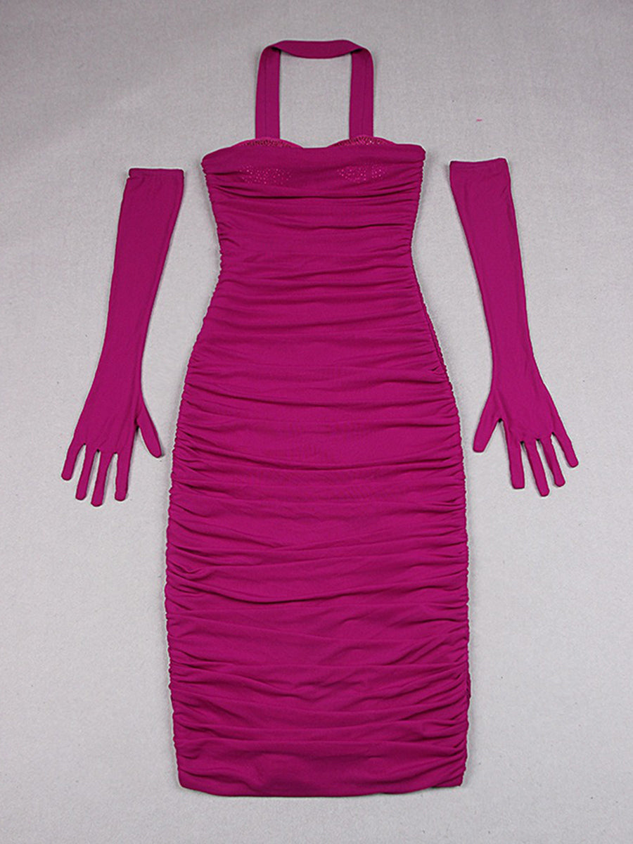 Gaine/Colonne Chérie Sans Manches Ruché Robes de Soirée avec Strass