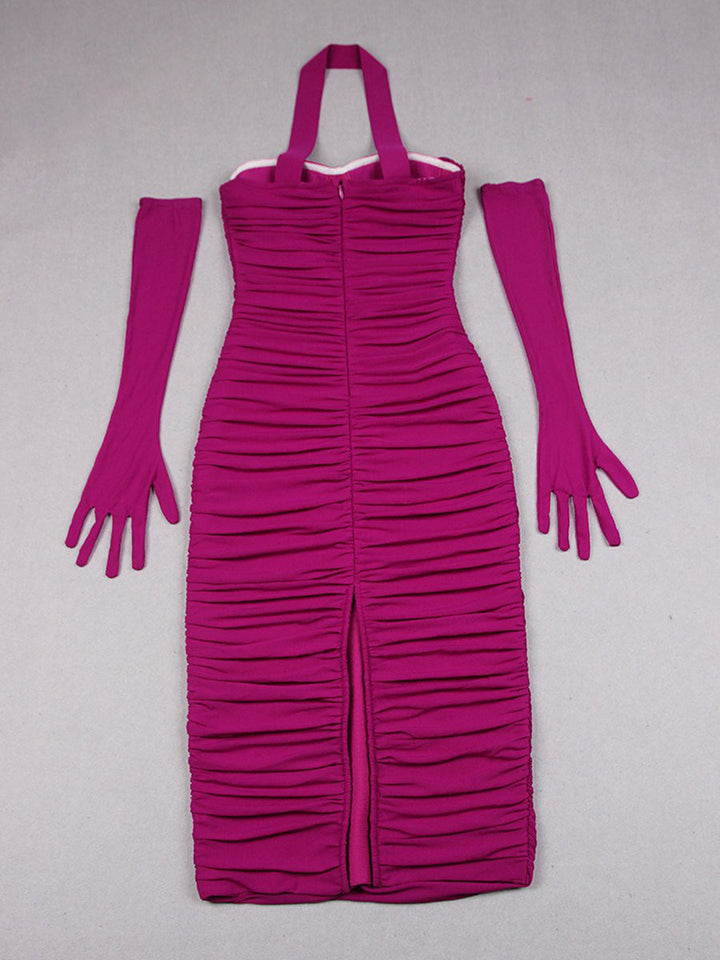 Gaine/Colonne Chérie Sans Manches Ruché Robes de Soirée avec Strass