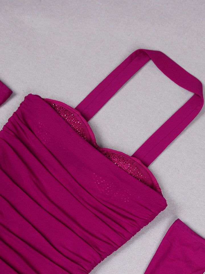 Gaine/Colonne Chérie Sans Manches Ruché Robes de Soirée avec Strass