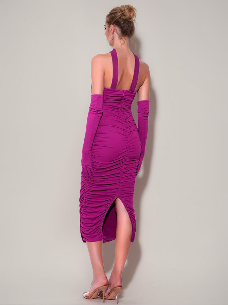 Gaine/Colonne Chérie Sans Manches Ruché Robes de Soirée avec Strass