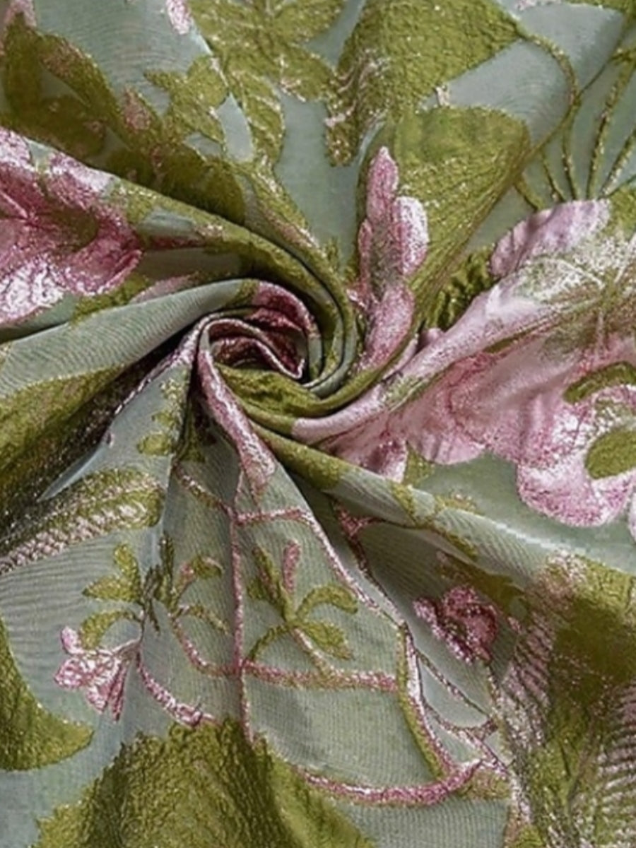 Robe ligne A/princesse, décolleté en V, satin imprimé, pour mère de la mariée, longueur de thé, manches 3/4, floral
