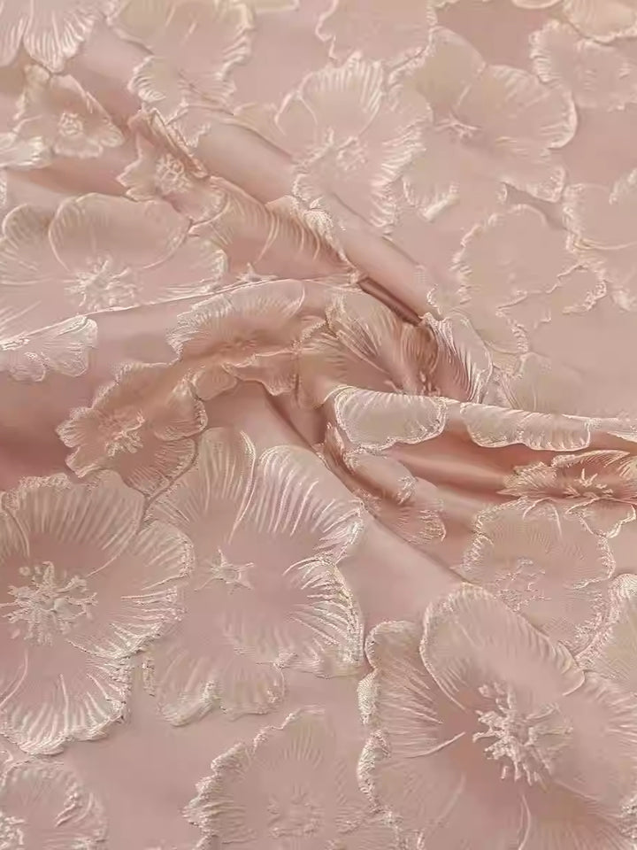 Robe Mère de la Mariée, Forme A-Ligne/Princesse, Col en V, Jacquard, Manches Courtes, Floral, Longueur à la Cheville