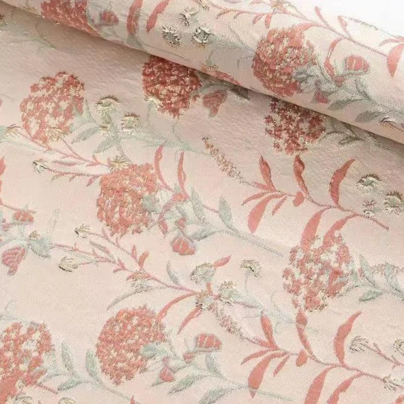 Robe Mère de la Mariée, Ligne A/Princesse, Col Rond, Jacquard, Manches Courtes, Longueur du Thé