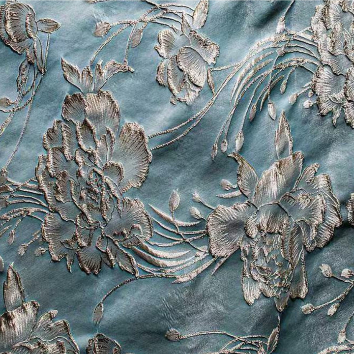 Robe mère de la mariée, Gaine/Colonne, Col Carré, Jacquard, Manches Courtes, Longueur de la Cheville, Florale, Froncée