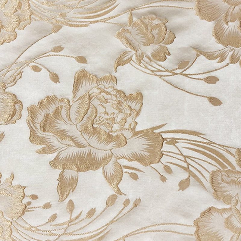 Ligne A/Princesse Col en V Jacquard Robe cocktail Froncée Longueur du Thé Florale Sans Manches Formelle