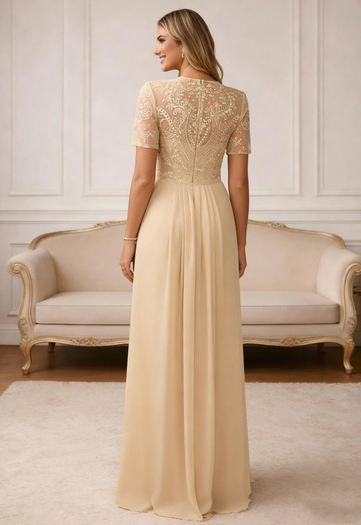 Combinaison dentelle sequins champagne