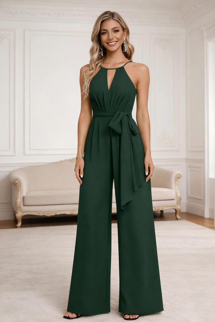 Ensemble pantalon mousseline bleu marine foncé