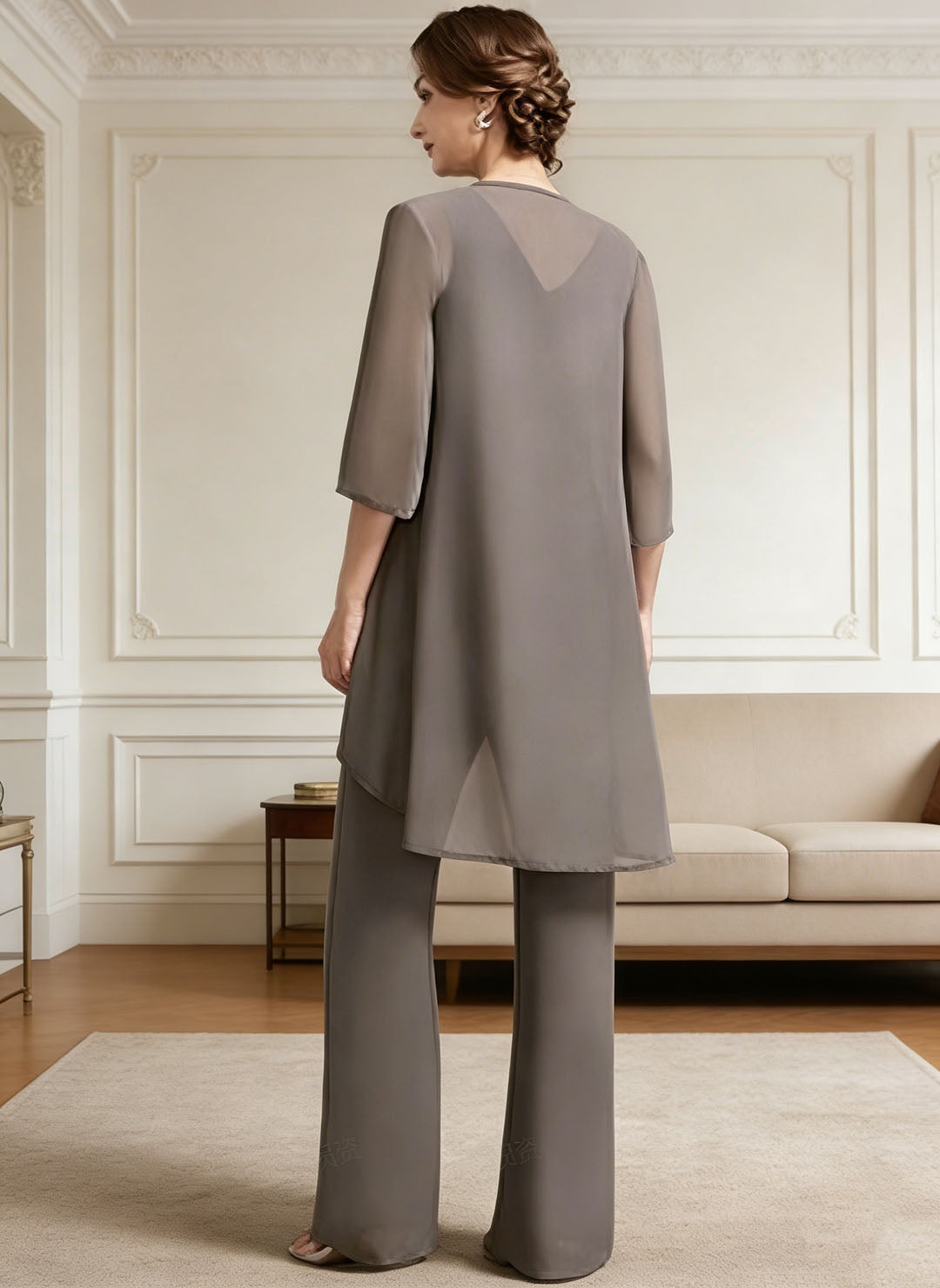 Ensemble pantalon dentelle sequins