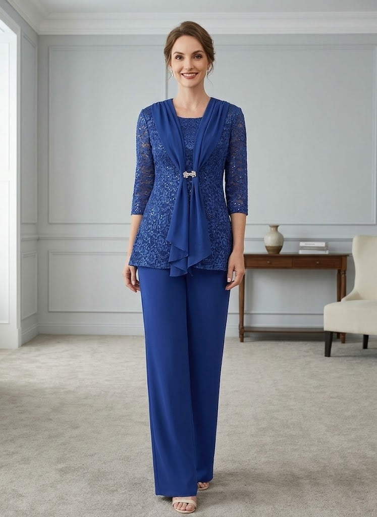 Robes de Mère de la Mariée,Tailleur-pantalon en dentelle