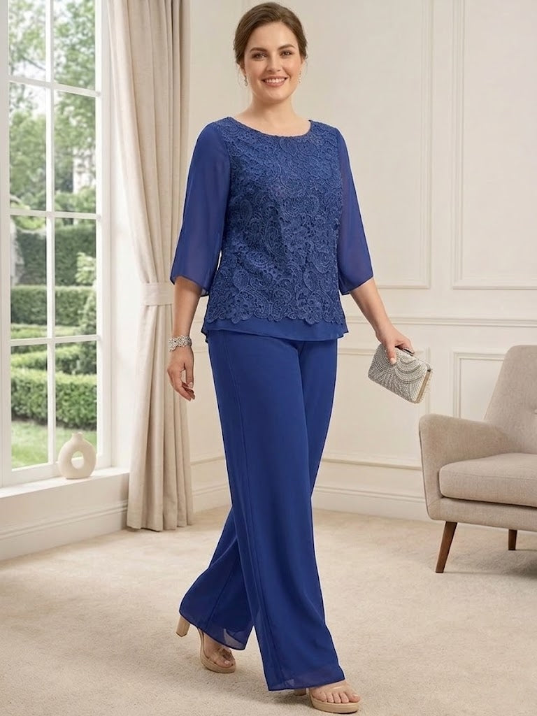 Robes de Mère de la Mariée,Tailleur-pantalon en dentelle