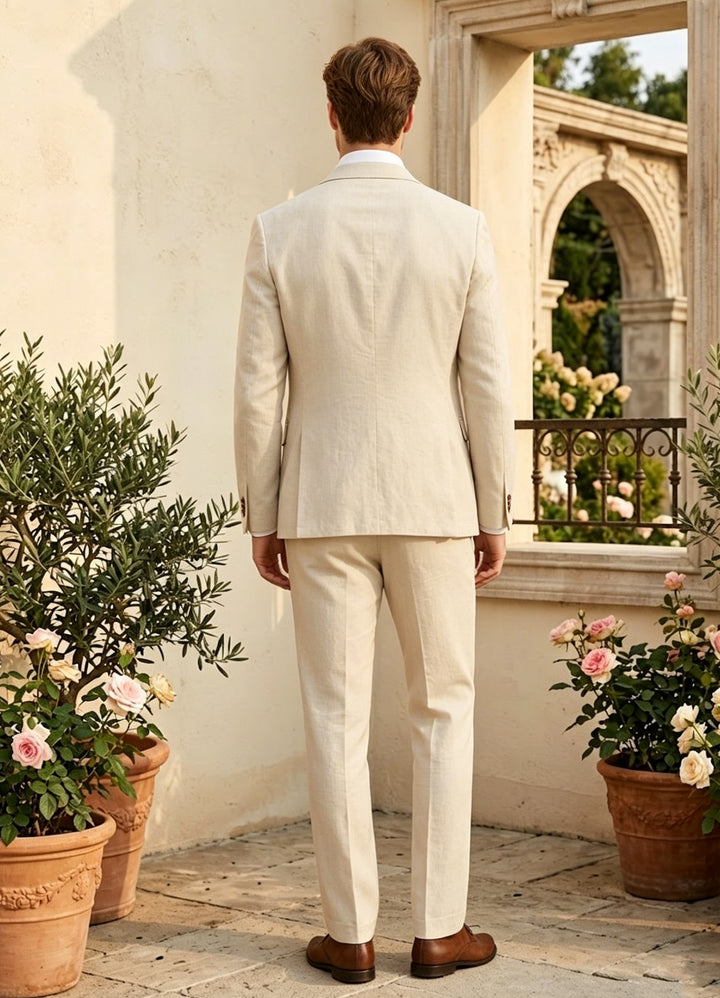 Costume homme 2 pièces 100% lin confort