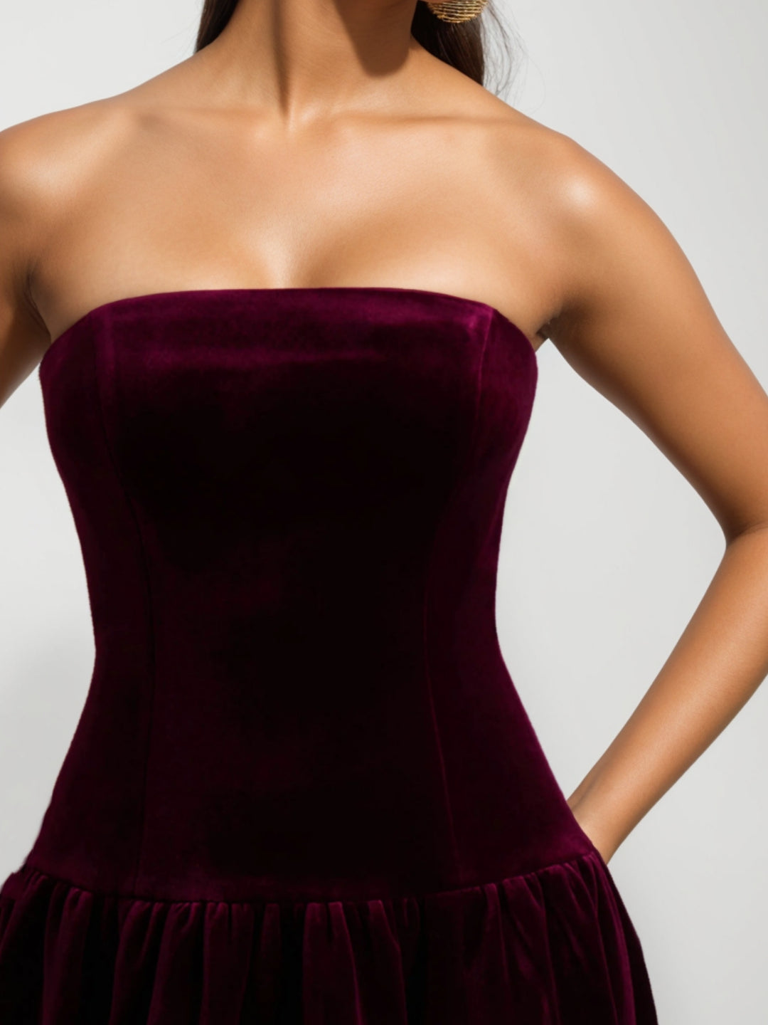 Ligne A/Princesse Robe de Soirée Décolleté Encolure Carrée Sans Manches Plissé