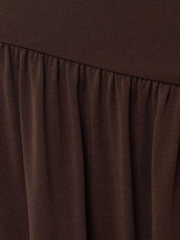 Gaine/Colonne Robe de Soirée en Maille à Volants Manches Longues