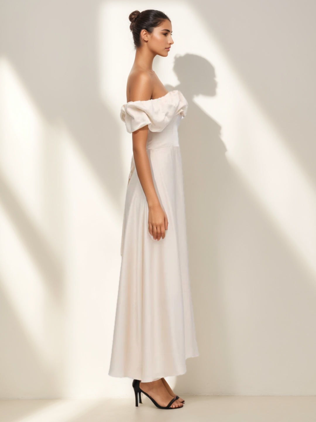 Gaine/Colonne Robe de Soirée à volants épaules dénudées