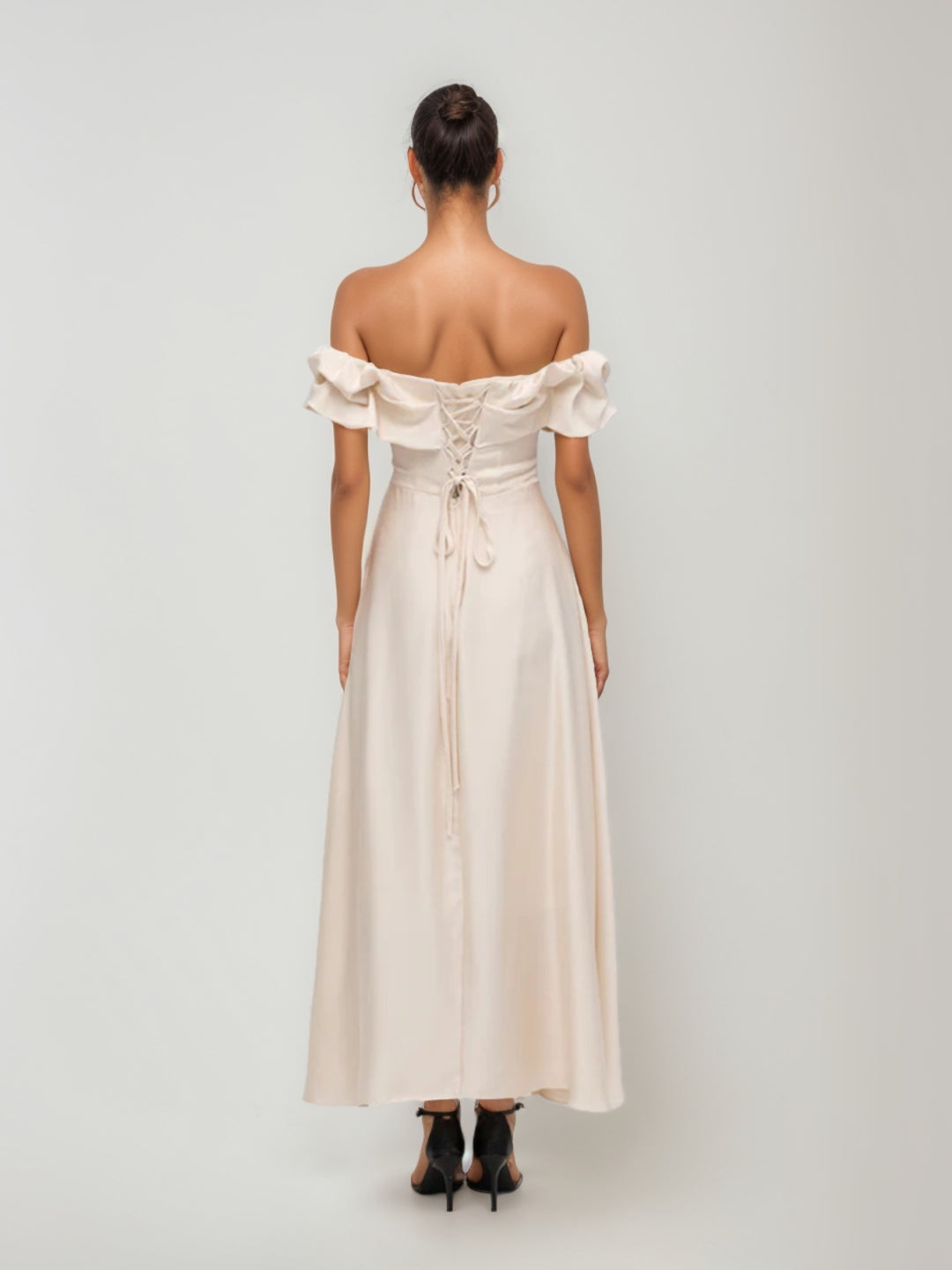 Gaine/Colonne Robe de Soirée à volants épaules dénudées