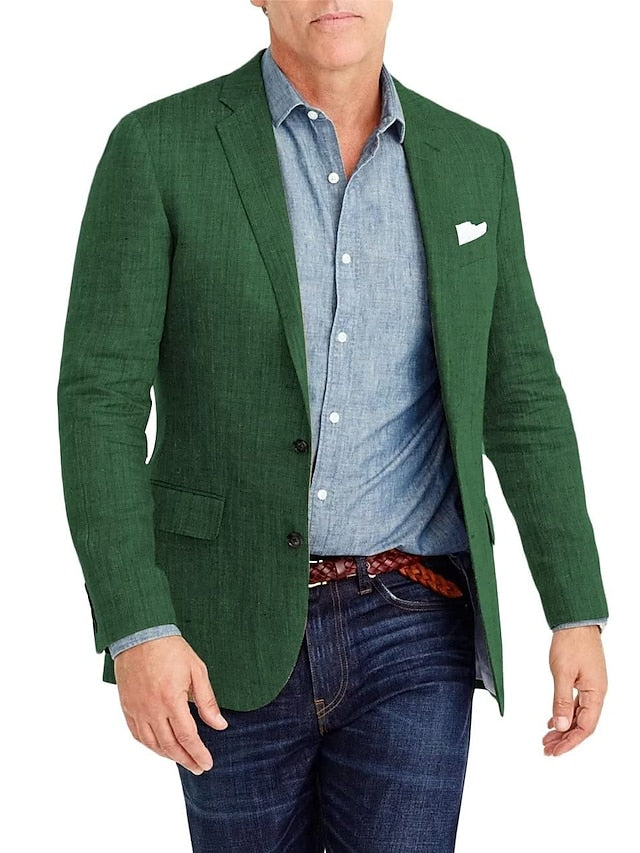 Veste Blazer à Deux Boutons à Coupe Ajustée pour Homme