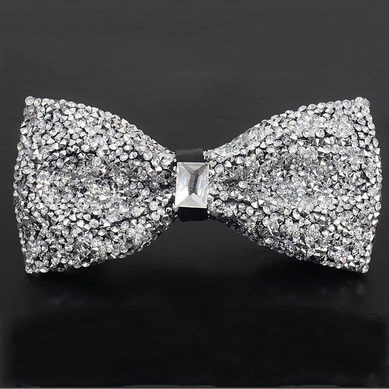 Nœud Papillon De Fête Pour Homme Avec Strass Scintillants Et Perles