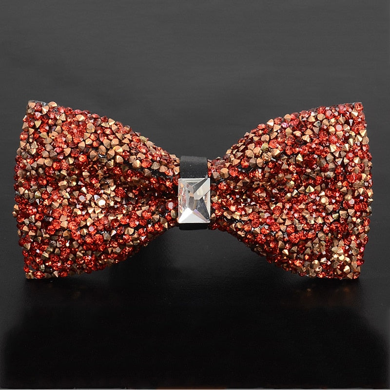Nœud Papillon De Fête Pour Homme Avec Strass Scintillants Et Perles