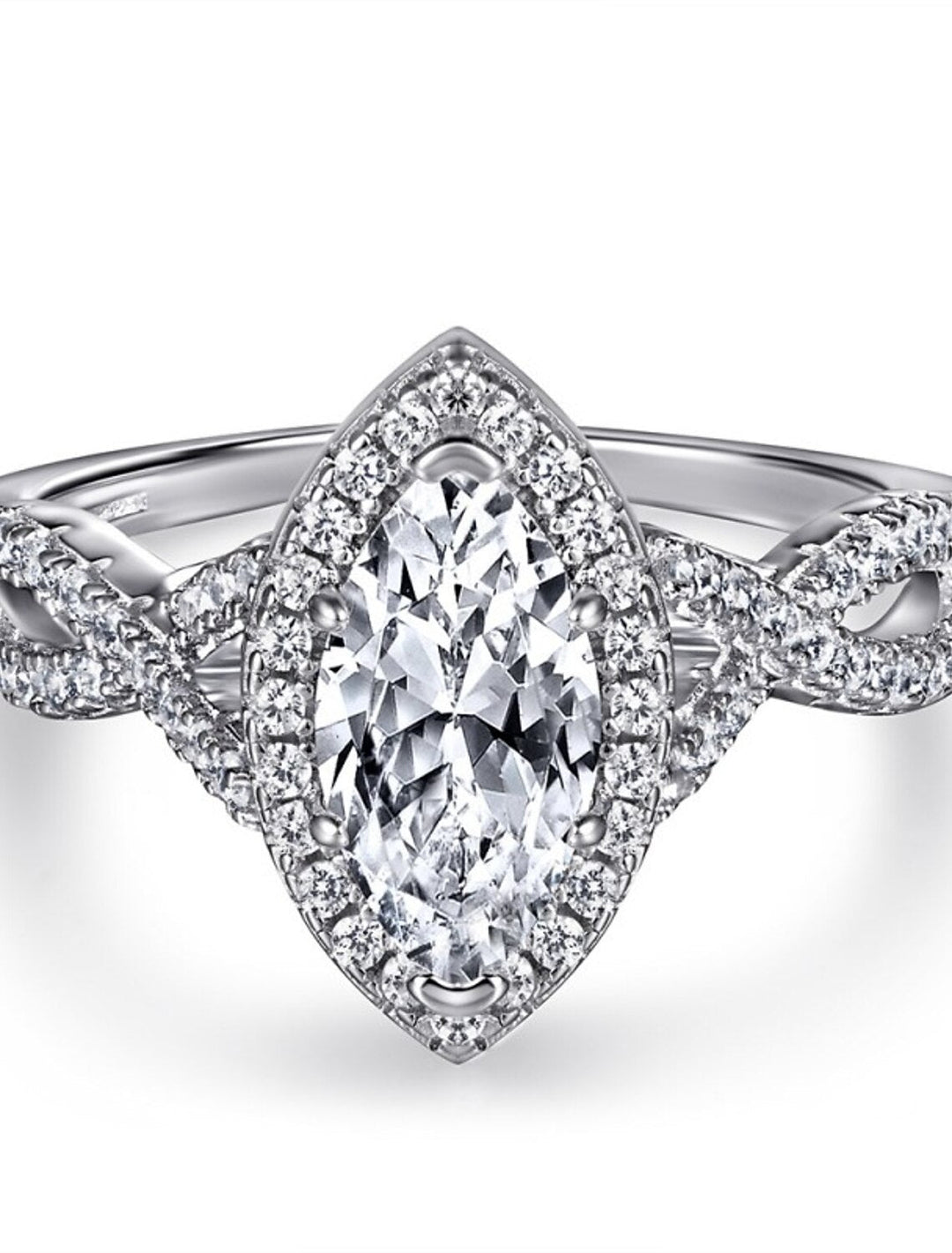 Alliance Mariage Classique Argent S925 Argent Sterling Précieux Élégant Simple