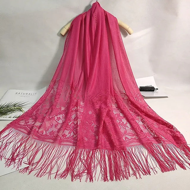 Écharpe de Mariée Vintage Élégante Sans Manches en Polyester avec Dentelle pour Mariage