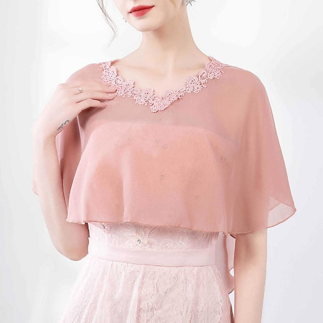 Capes pour Femmes, Capes de Mariée, Capes D'Invités de Mariage, Élégantes, Luxueuses, Sans Manches, en Polyester