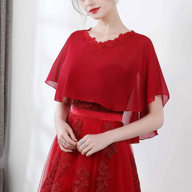Capes pour Femmes, Capes de Mariée, Capes D'Invités de Mariage, Élégantes, Luxueuses, Sans Manches, en Polyester