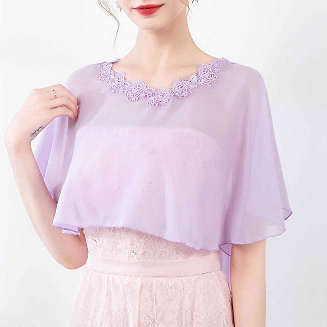 Capes pour Femmes, Capes de Mariée, Capes D'Invités de Mariage, Élégantes, Luxueuses, Sans Manches, en Polyester
