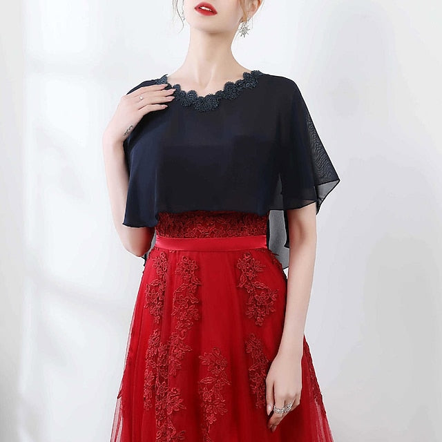 Capes pour Femmes, Capes de Mariée, Capes D'Invités de Mariage, Élégantes, Luxueuses, Sans Manches, en Polyester