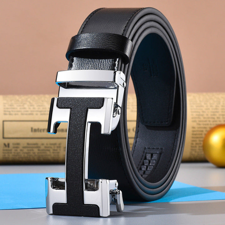 Ceinture Pivotante En Cuir Avec Boucle Ardillon Pour Homme