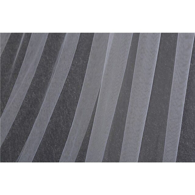 Voile de Mariage Simple à Un Niveau Voiles Cathédrale avec Tulle Solide de 300 Cm