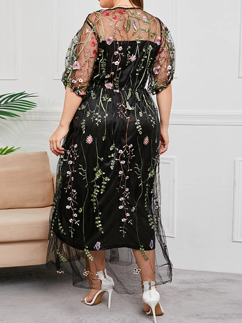 Robes de Mère de la Mariée en Tulle Brodé de Forme A/Princesse