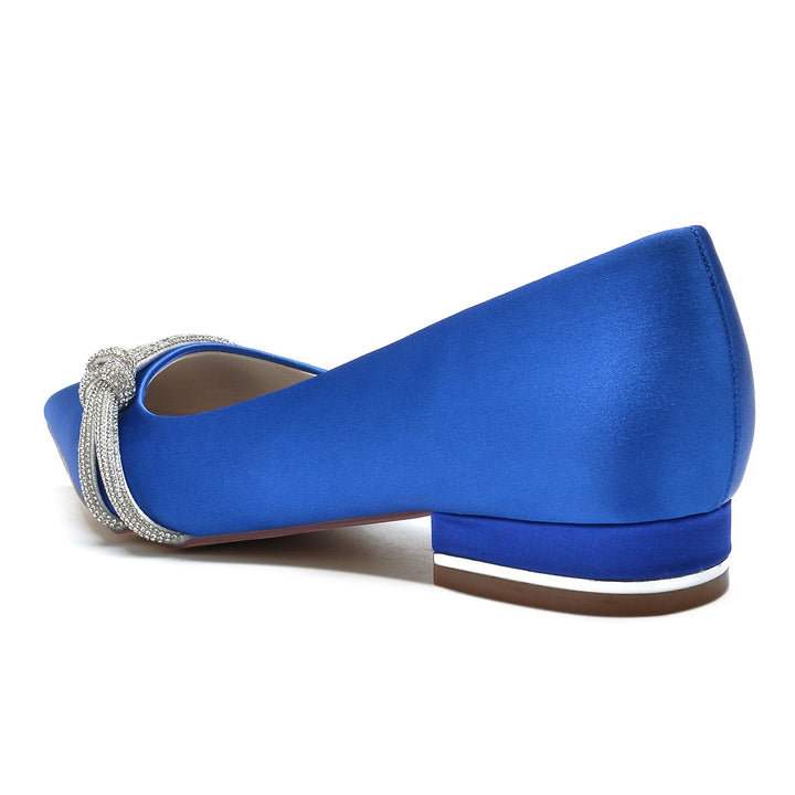 Chaussures de Mariage pour Femmes Minimalistes à Bout Pointu et à Talon Bas