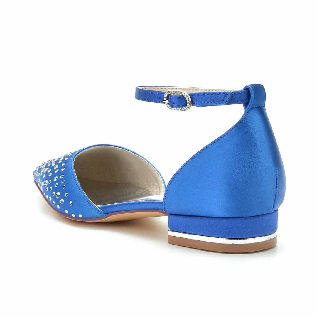 Chaussures de Mariée à Bout Pointu et Mini Cristal pour Femmes