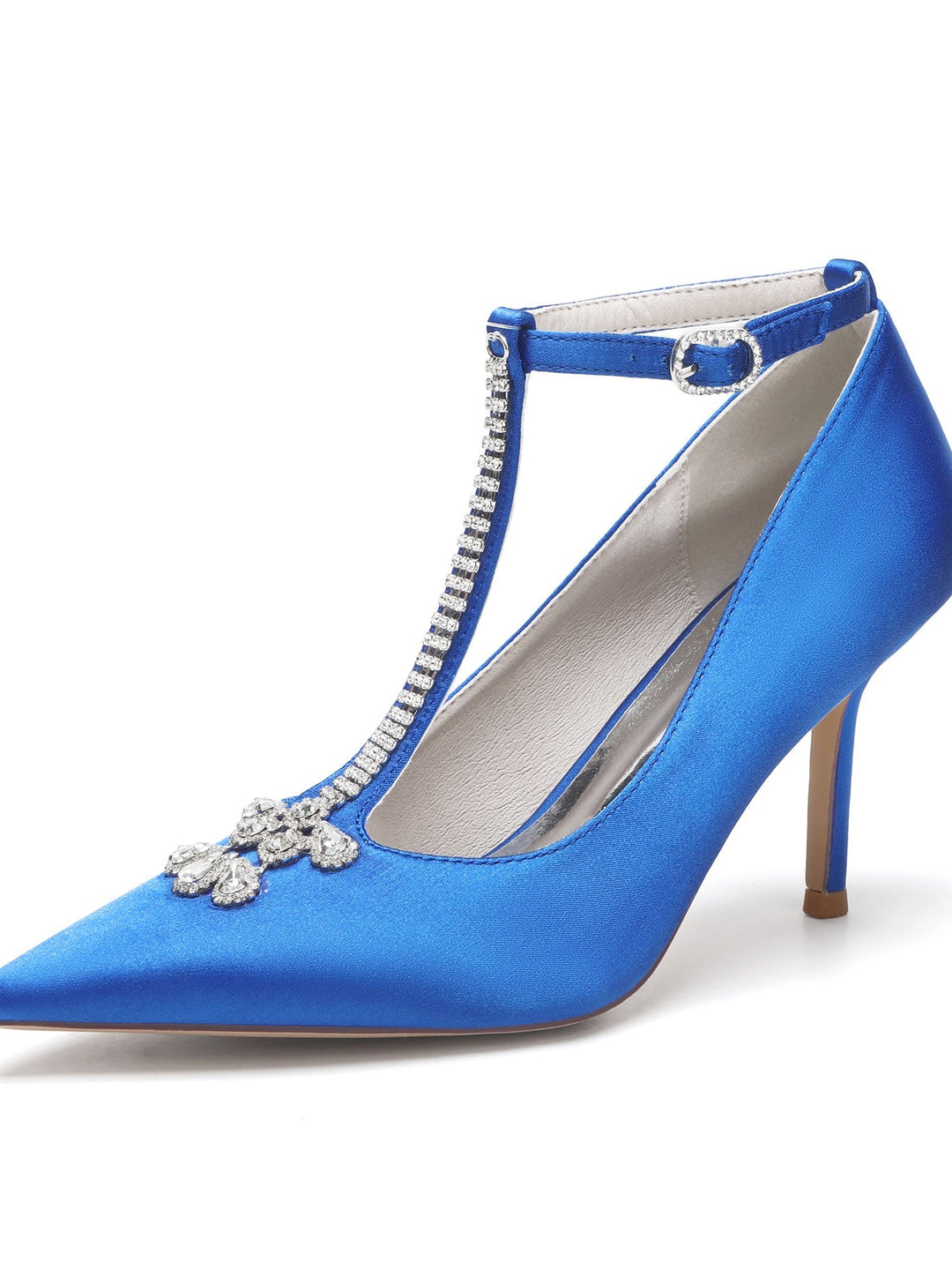 Chaussures de Mariage pour Femmes, Chaussures de Demoiselle D'Honneur à Talon Aiguille et Bout Pointu avec Strass