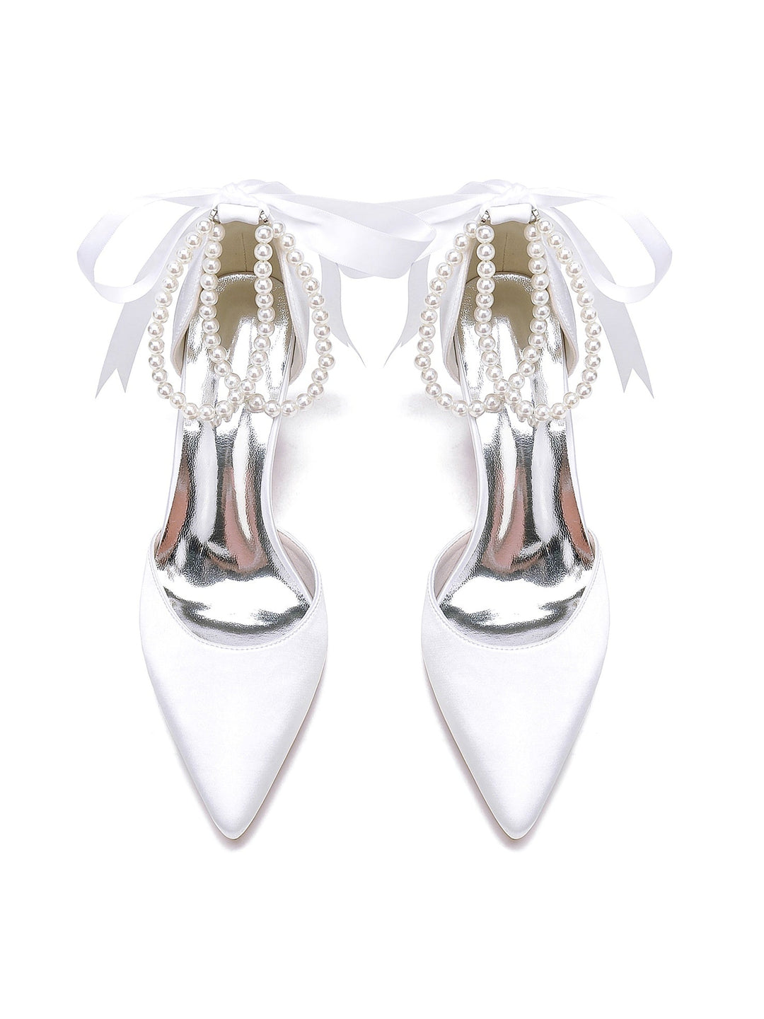 Chaussures de Mariage pour Femmes, Chaussures de Demoiselle D'Honneur à Bout Pointu et à Talons Hauts