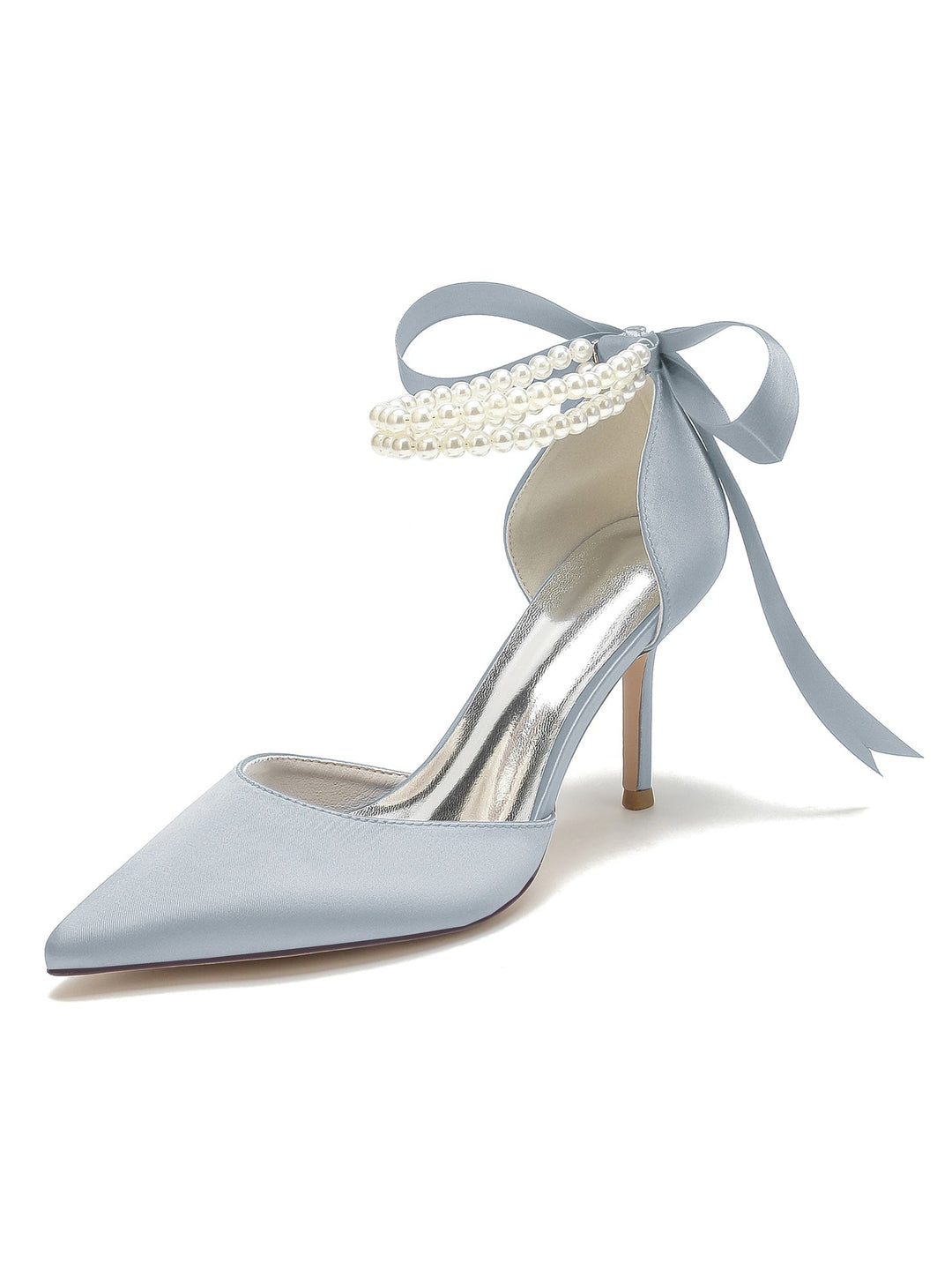 Chaussures de Mariage pour Femmes, Chaussures de Demoiselle D'Honneur à Bout Pointu et à Talons Hauts