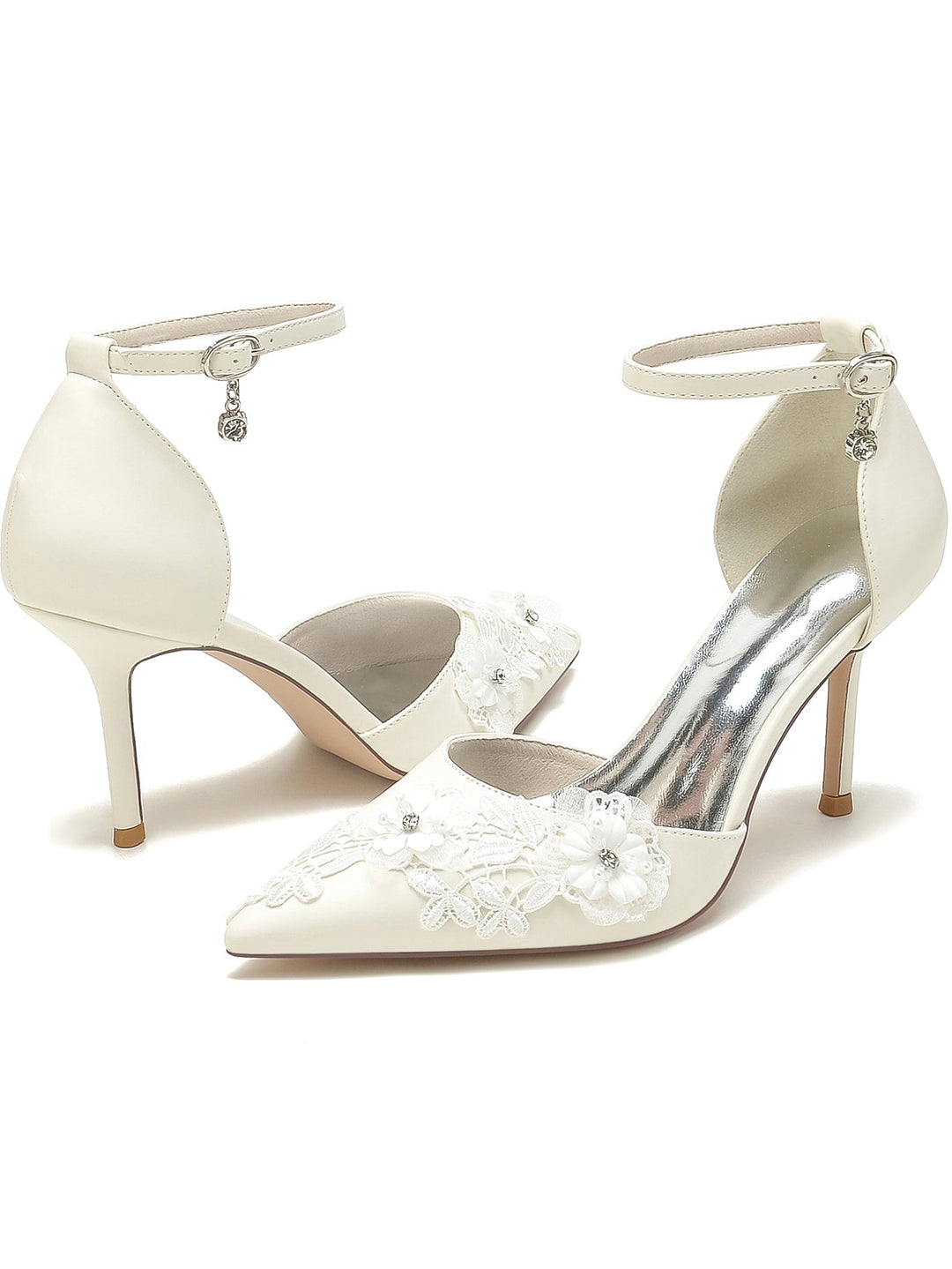 Chaussures de Demoiselle D'Honneur à Talon Aiguille et Bout Pointu pour Femmes