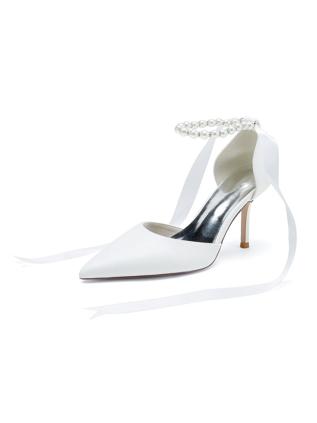 Chaussures de Mariage pour Femmes, Chaussures de Demoiselle D'Honneur à Talons Hauts et Bout Pointu