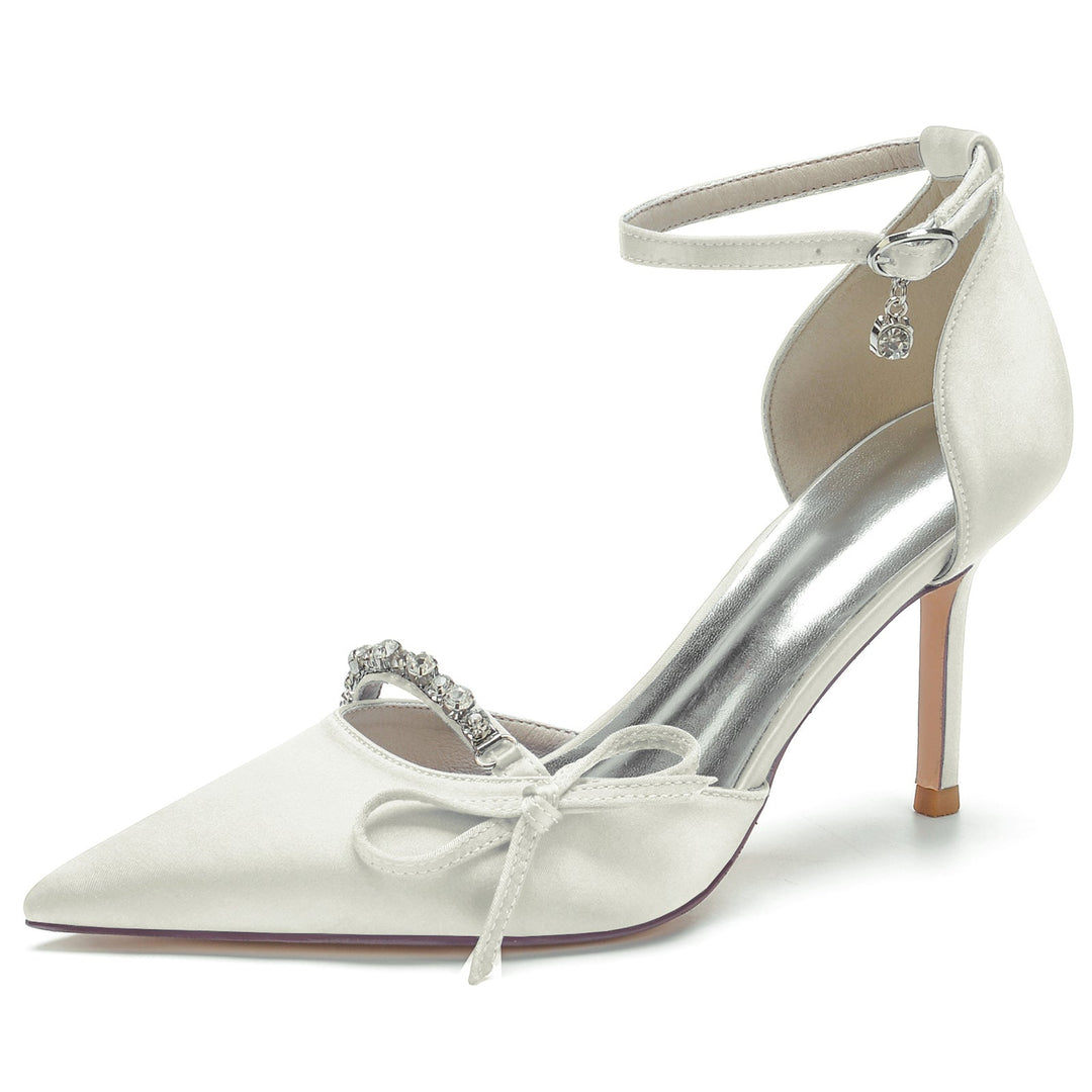 Chaussures de Mariage pour Femmes avec Strass et Bout Pointu