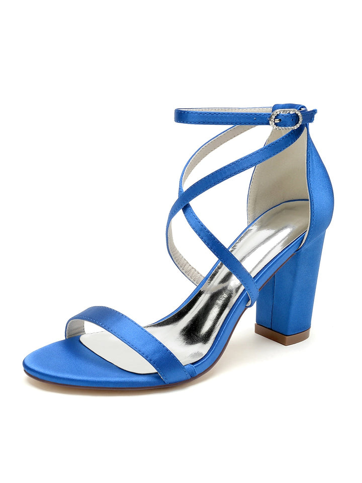 Chaussures de Mariage pour Femmes Chaussures de Mariée à Talons Hauts et à Bout Ouvert