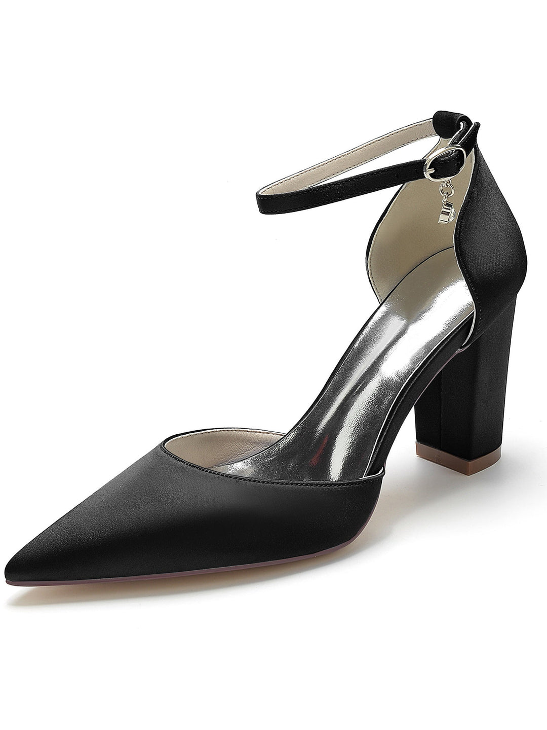 Chaussures de Mariée à Talons Hauts et Bout Pointu avec Strass pour Femmes