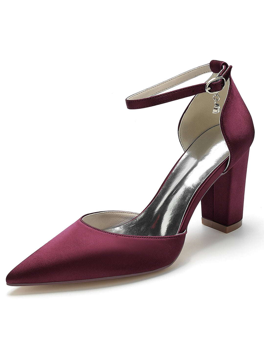 Chaussures de Mariée à Talons Hauts et Bout Pointu avec Strass pour Femmes