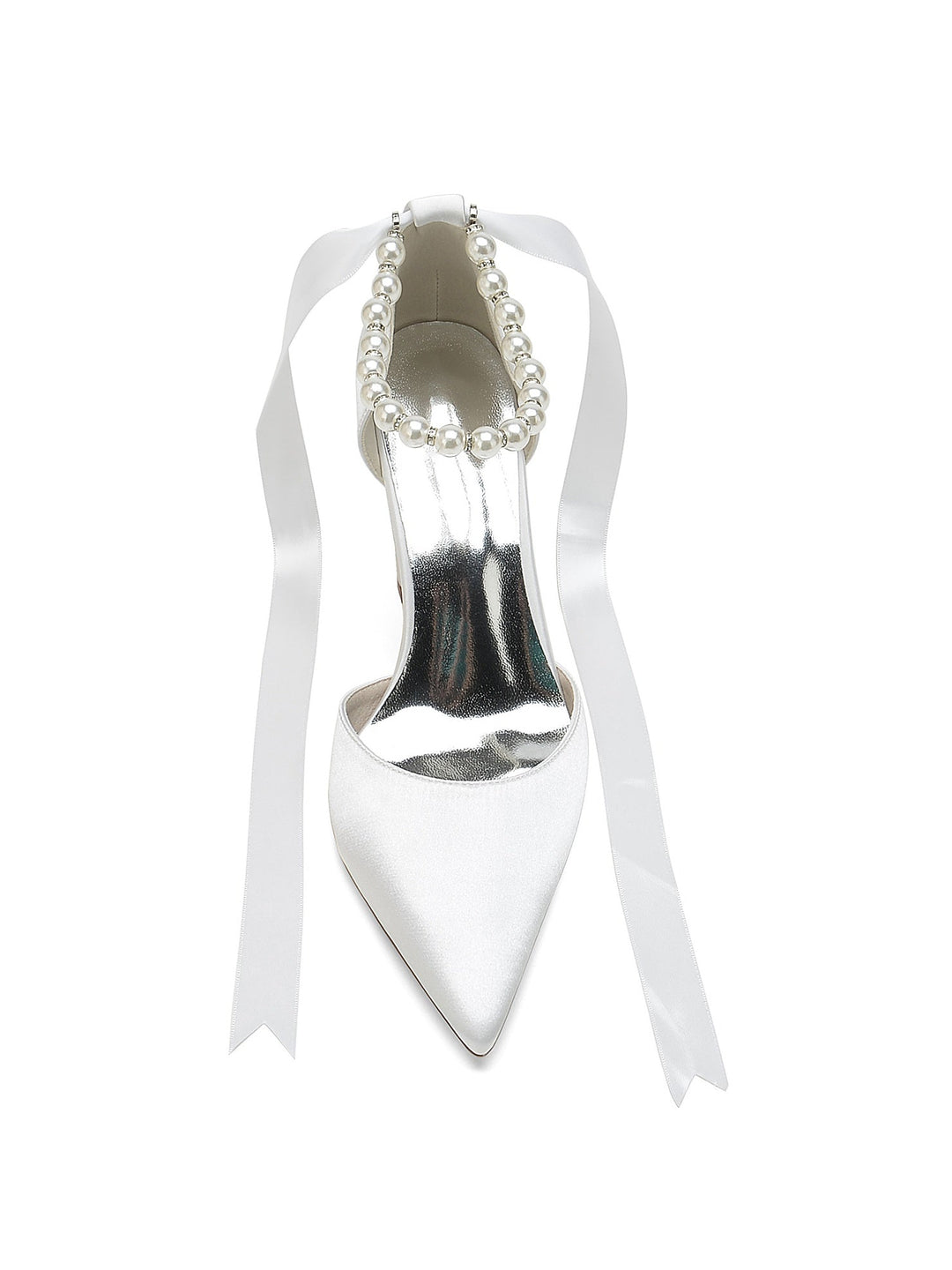 Chaussures de Mariage pour Femmes, Chaussures de Demoiselle D'Honneur à Talons Hauts et Bout Pointu avec Strass