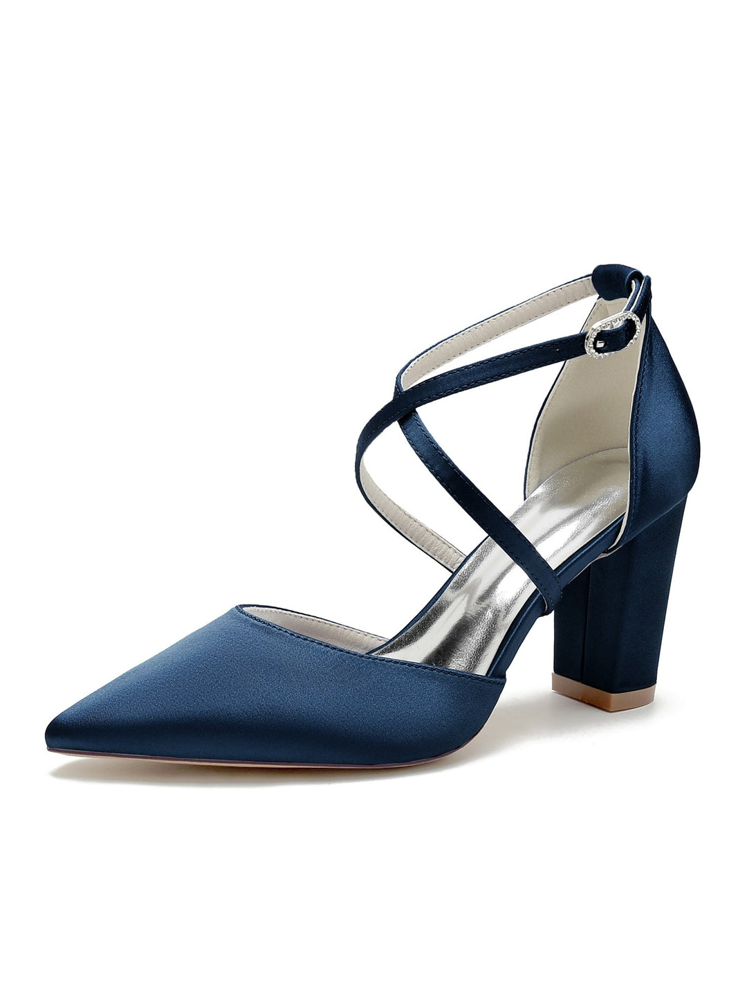 Chaussures de Mariage pour Femmes Chaussures de Mariée à Talons Hauts et Bout Pointu avec Strass