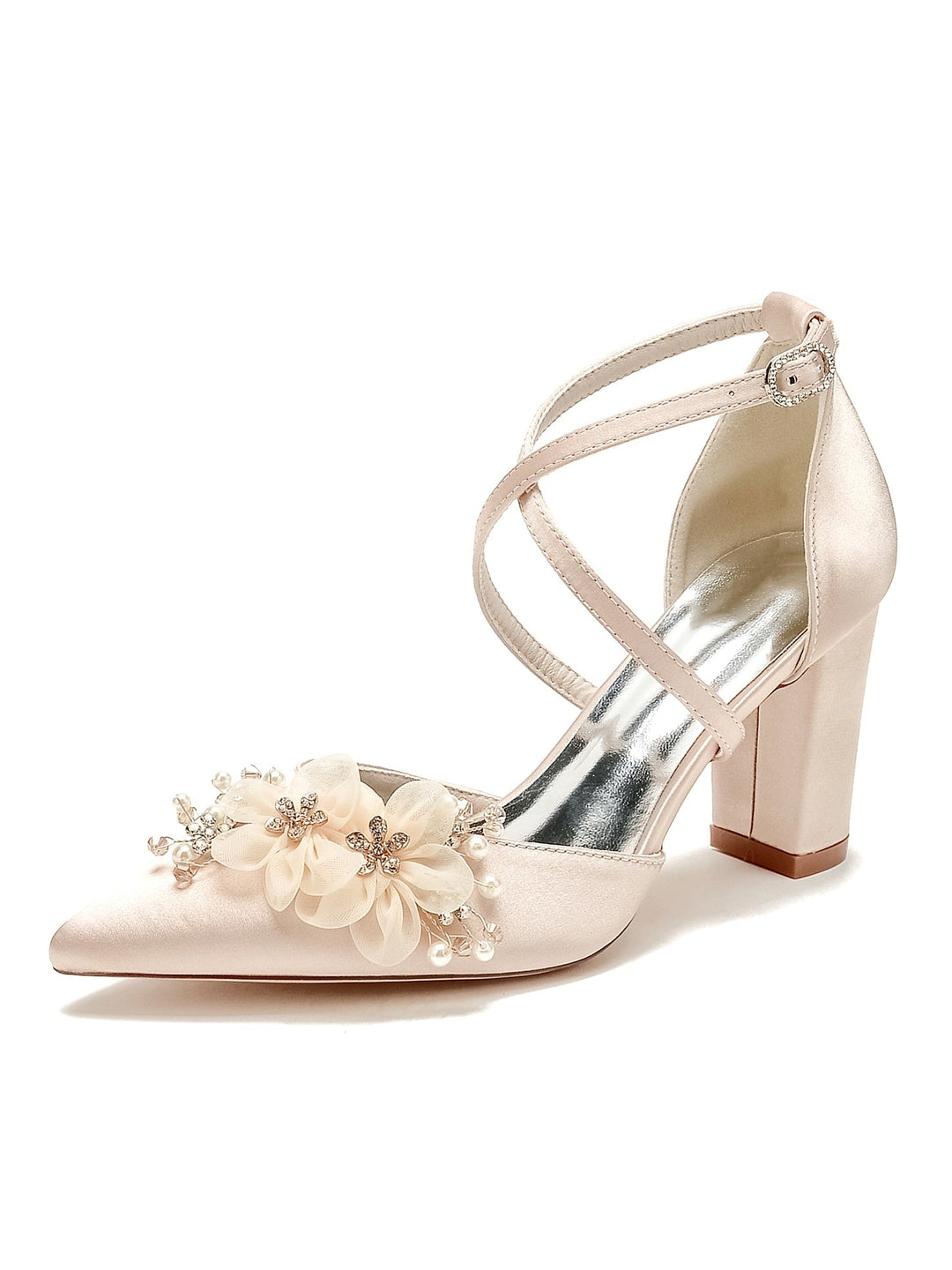 Chaussures de Mariage pour Femmes Chaussures de Mariée à Talons Hauts et à Bout Pointu