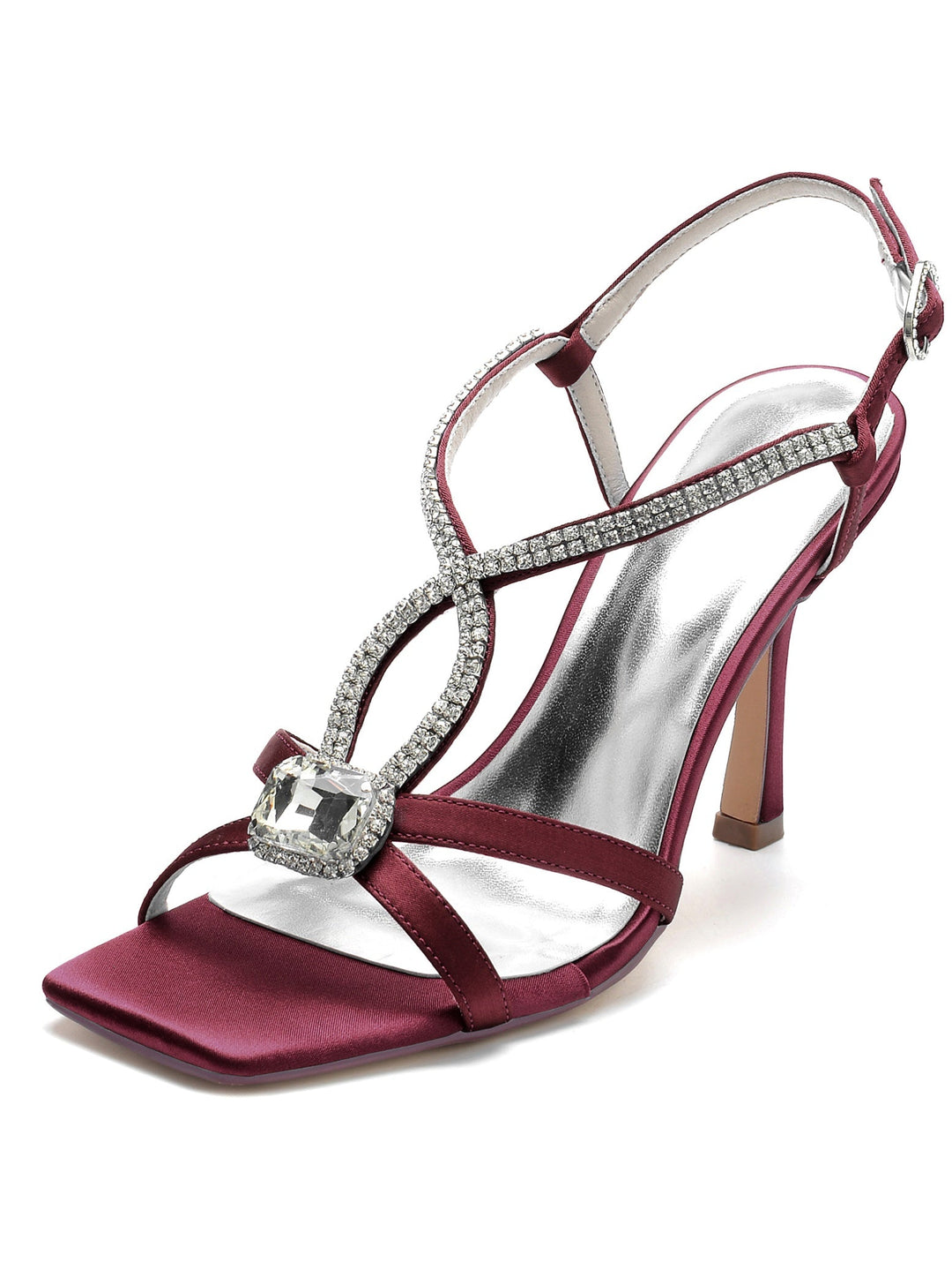 Chaussures de Mariage pour Femmes, Chaussures de Demoiselle D'Honneur à Talons Hauts et à Bout Ouvert