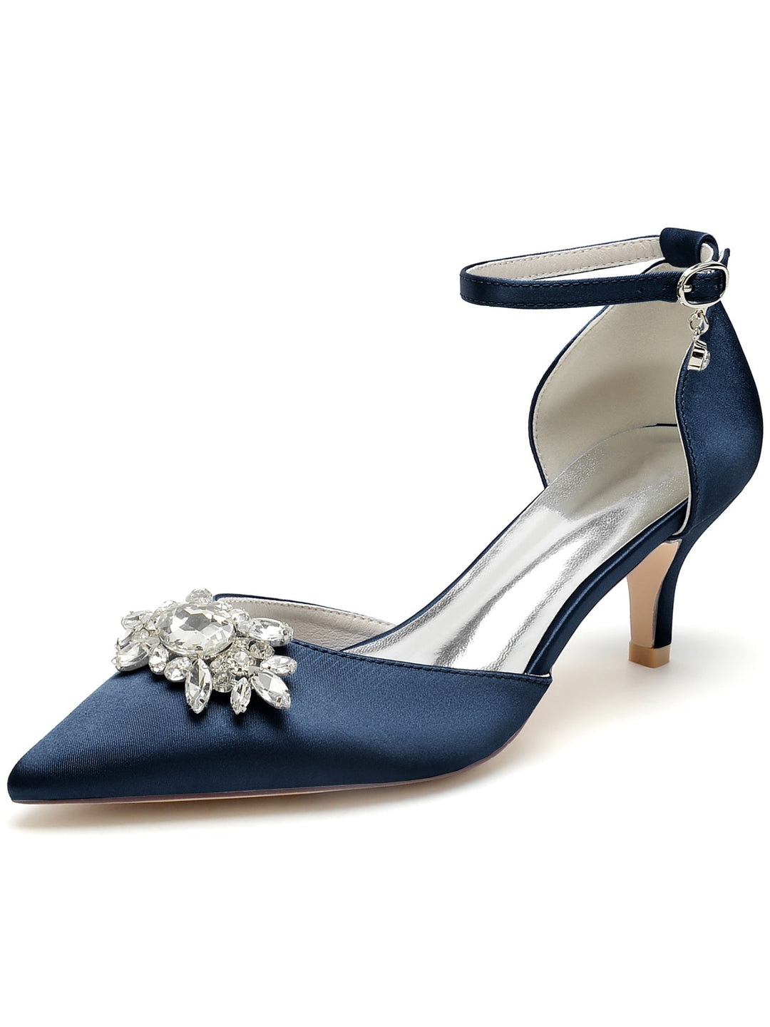 Chaussures de Mariage pour Femmes Chaussures de Mariée à Talons Hauts et Bout Pointu avec Strass