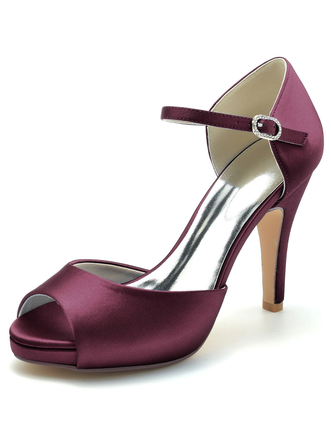 Chaussures de Mariage pour Femmes, Chaussures de Demoiselle D'Honneur à Talons Hauts et à Bout Ouvert