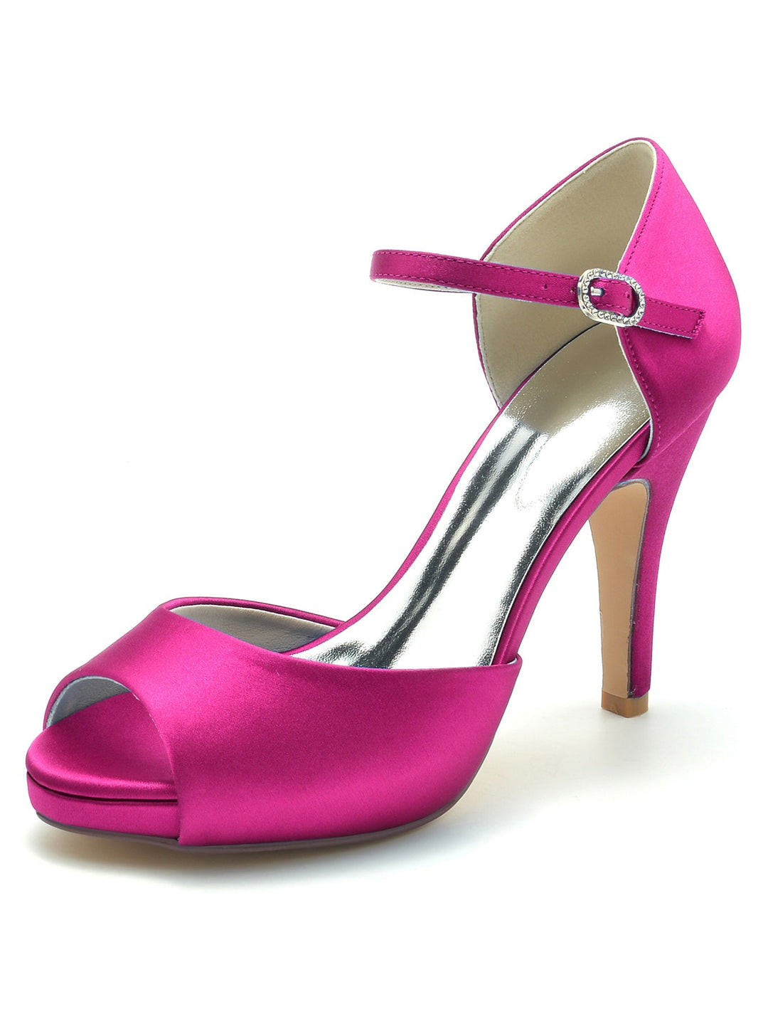 Chaussures de Mariage pour Femmes, Chaussures de Demoiselle D'Honneur à Talons Hauts et à Bout Ouvert