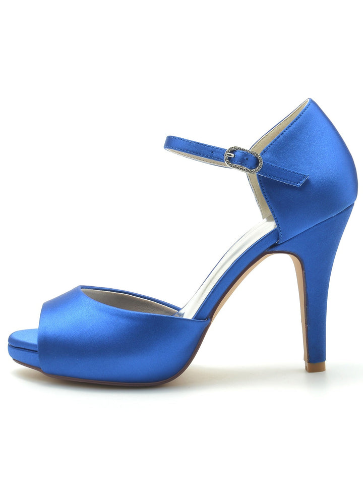 Chaussures de Mariage pour Femmes, Chaussures de Demoiselle D'Honneur à Talons Hauts et à Bout Ouvert